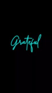 Grateful Neon Aesthetic Manifestation and Abundance Law of Attraction Wallpaper