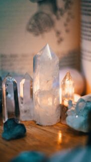 Clear Quartz Crystal Healing Energy and Spiritual Manifestation Wallpaper