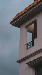 Minimalist Architectural Corner House Design Phone Wallpaper