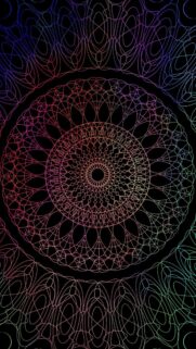 Intricate Neon Sacred Geometry Mandala Spiritual Energy Wallpaper