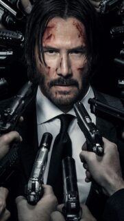 John Wick 4K Mobile Wallpaper | Keanu Reeves Minimalist Action Art