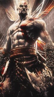 Kratos God of War Aesthetic 4K Gaming Mobile Wallpaper | Epic Spartan Warrior Phone Background