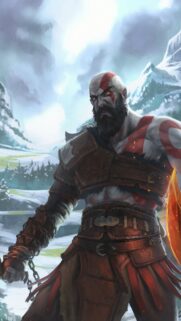Kratos God of War Aesthetic 4K Gaming Mobile Wallpaper | Epic Spartan Warrior Phone Background
