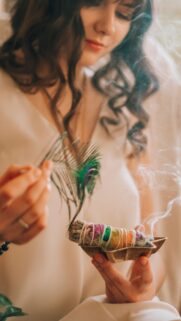 Smudging Ritual and Manifestation Energy Spiritual Aesthetic Wallpaper