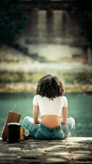 Manifesting Serenity and Abundance Vision Board Inspired Phone Wallpaper