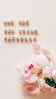 You Can Try Again Tomorrow Law of Attraction Vision Board Wallpaper