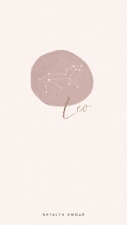 Minimalist Leo Zodiac Constellation Gold Aesthetic Phone Wallpaper