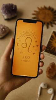 Leo Zodiac Sign Gold Sun Aesthetic Daily Horoscope Mobile Wallpaper