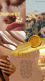 Leo Zodiac Sign Golden Aesthetic Manifestation and Daily Horoscope Wallpaper