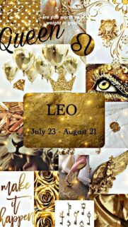 Radiant Golden Leo Zodiac Aesthetic and Manifestation Wallpaper