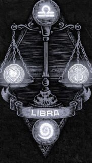Libra Balance Aesthetic Zodiac Sign Spiritual Energy Art Wallpaper