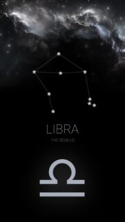 Libra Zodiac Constellation Aesthetic Cosmic Balance Wallpaper