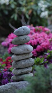 Zen Balance Stones Libra Astrology Aesthetic Phone Wallpaper