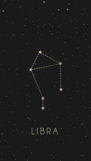Minimalist Libra Constellation Astrology Aesthetic Phone Wallpaper