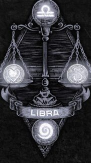 Libra Zodiac Balance: Love and Money Spiritual Aesthetic Phone Wallpaper