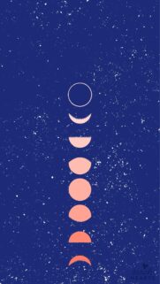 Minimalist Moon Phase Cycle Spiritual Aesthetic Phone Wallpaper