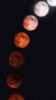 Stunning Lunar Eclipse Moon Phase Journey Celestial Phone Wallpaper