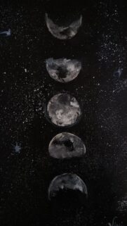 Mystical Lunar Moon Phases Celestial Aesthetic Spiritual Wallpaper