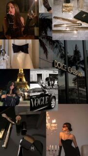 Luxury Lifestyle Vision Board and Success Manifestation Aesthetic Wallpaper