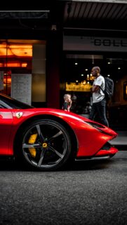 Red Ferrari Luxury Manifestation and Abundance Energy Wallpaper