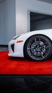 Stunning White Lexus LFA Supercar Front Wheel Mobile Wallpaper