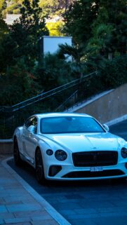 White Bentley Continental GT Luxury Car Mobile Wallpaper