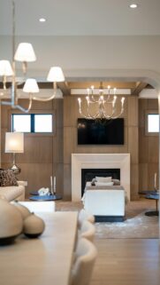 Elegant Modern Living Room Interior Luxury Home Design Wallpaper