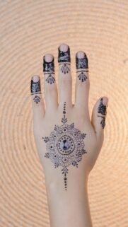 Sacred Mandala Hand Henna Art Spiritual Energy Aesthetic Wallpaper