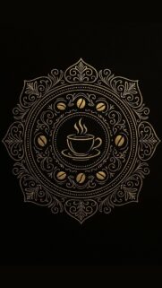 Sacred Coffee Mandala Aesthetic for Mindful Energy and Manifestation Wallpaper