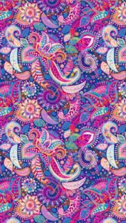 Vibrant Paisley Mandala Spiritual Energy Aesthetic Phone Wallpaper