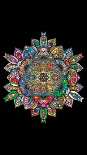 Sacred Geometry Mandala Energy Flow Colorful Art Wallpaper
