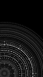 Minimalist Black and White Geometric Mandala Spiritual Energy Wallpaper