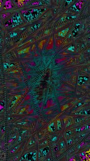 Cosmic Web Fractal Mandala Spiritual Energy Flow Phone Wallpaper