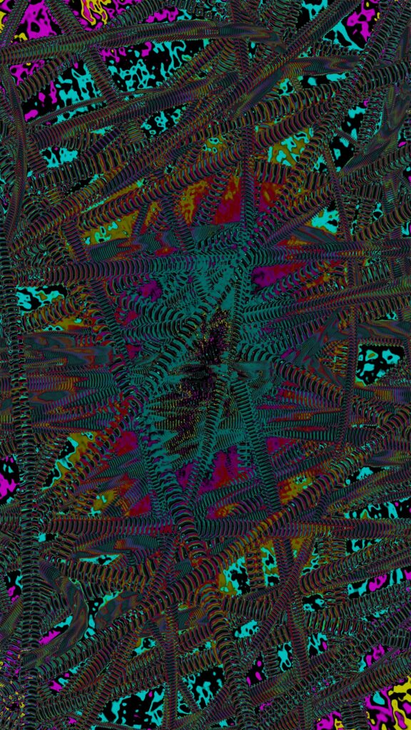 Cosmic Web Fractal Mandala Spiritual Energy Flow Phone Wallpaper