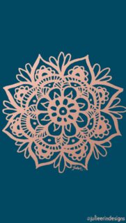 Rose Gold Sacred Geometry Mandala Spiritual Energy Art Wallpaper