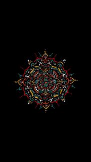 Vibrant Colorful Sacred Mandala Energy Meditation Phone Wallpaper