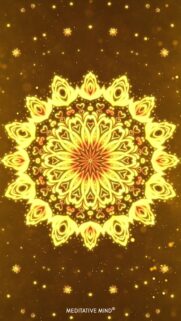 Radiant Golden Heart Mandala Spiritual Energy Activation Wallpaper