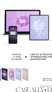 Magical Floral Manifestation Affirmations for Law of Attraction Wallpaper