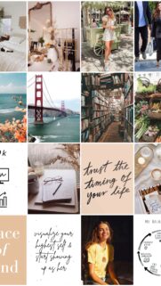Manifestation Vision Board Aesthetic for Success and Growth Wallpaper