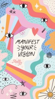 Manifest Your Vision Board Spiritual Art for Daily Motivation Wallpaper