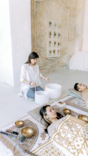 Sound Healing and Mindfulness Energy Meditation Aesthetic Wallpaper