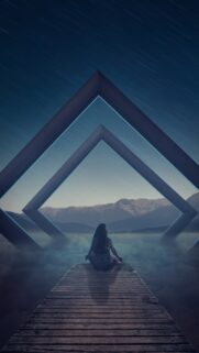 Zen Meditation Sacred Geometry Spiritual Manifestation Phone Wallpaper