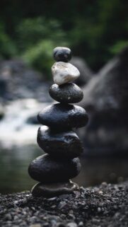 Zen Stone Stacking Meditation Harmony Aesthetic Phone Wallpaper