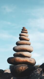 Zen Stone Stacking Meditation and Inner Balance Mindfulness Wallpaper