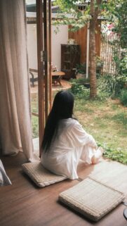 Serene Zen Meditation Sanctuary Mindfulness and Manifestation Wallpaper