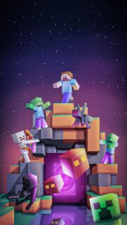 Minecraft Pixel World Gaming Wallpaper – 4K High Quality Mobile Background