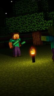 Minecraft Pixel World 4K Gaming Wallpaper for Mobile – High-Quality HD Background