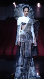 Futuristic High Fashion Runway Model Portrait Mobile Wallpaper