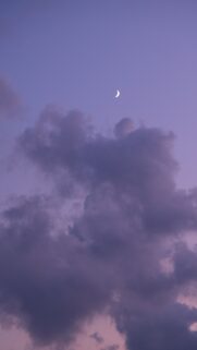 Waxing Crescent Moon Spiritual Energy Aesthetics for Manifestation Wallpaper