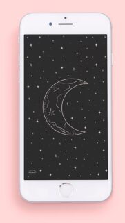 Minimalist Crescent Moon Aesthetic Energy and Lunar Cycle Phone Wallpaper